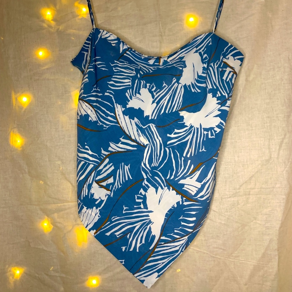 Tropical tie top! Can be worn multiple ways!